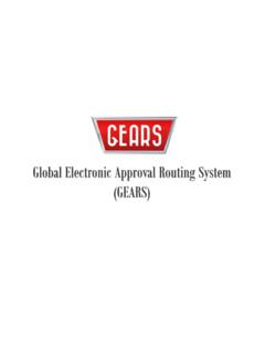 Global Electronic Approval Routing System (GEARS)