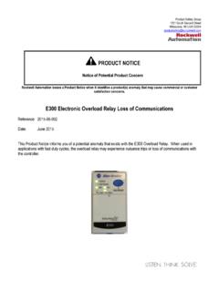 E300 Electronic Overload Relay Loss of …