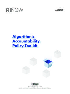 Algorithmic Accountability Policy Toolkit