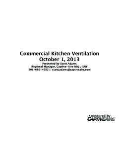 Commercial Kitchen Ventilation October 1, 2013 - …