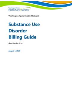 Substance Use Disorder Billing Guide - Wa