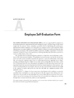 Employee Self-Evaluation Form