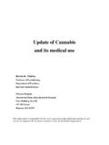 Update of Cannabis and its medical use - WHO