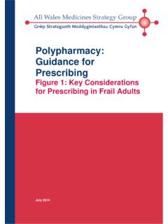 Polypharmacy: Guidance for Prescribing - AWMSG