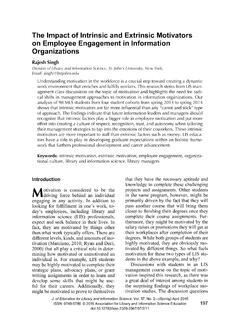 The Impact of Intrinsic and Extrinsic Motivators on ...