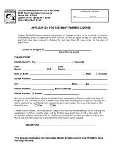 APPLICATION FOR RESIDENT PIONEER LICENSE