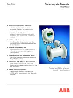 Data Sheet Electromagnetic Flowmeter WaterMaster