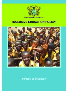 INCLUSIVE EDUCATION POLICY - sapghana.com