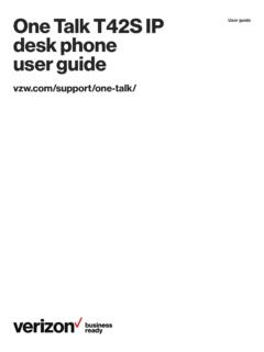 One Talk T42S IP ser guide desk phone user guide - VZW