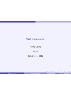 Nash Equilibrium - University of California, Los Angeles