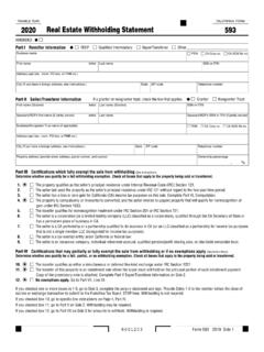 2020 Form 593 Real Estate Withholding Statement