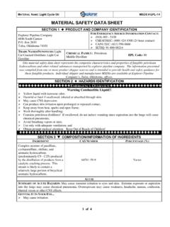 MATERIAL SAFETY DATA SHEET - Expl