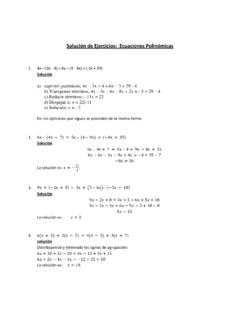 Soluci&#243;n de Ejercicios: Ecuaciones Polin&#243;micas