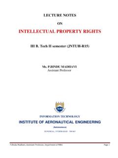INTELLECTUAL PROPERTY RIGHTS - Institute of Aeronautical …