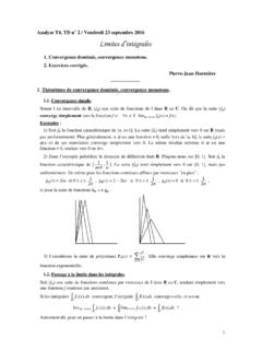 TD 2, Limites d'int&#233;grales - Claude Bernard University Lyon 1