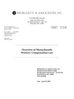 Overview of Massachusetts Workers’ Compensation Law