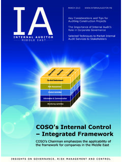 COSO’s Internal Control – Integrated Framework