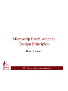 Microstrip Patch Antenna Design - Santa Clara University