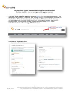 Optum Provider Express Onboarding Process for Individual ...