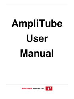 Manual User AmpliTube - IK Multimedia