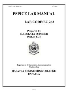 PSPICE LAB MANUAL - Bapatla Engineering College