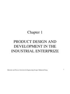 Chapter 1 PRODUCT DESIGN AND DEVELOPMENT IN THE …