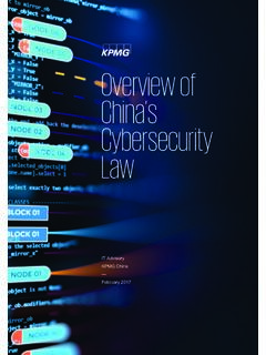 Overview of China s Cybersecurity Law