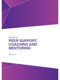 Guide to Peer Support, Coaching and Mentoring