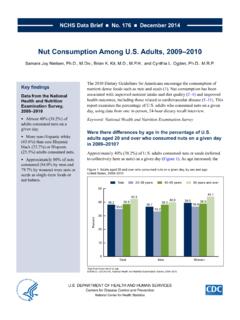Nut Consumption Among U.S. Adults, 2009–2010