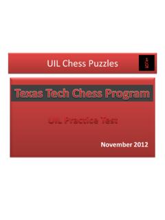 UIL Chess Puzzles - University Interscholastic League