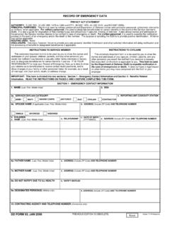 RECORD OF EMERGENCY DATA - New York Division of …