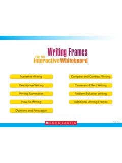 Writing Frames - Ms. Urteaga's Class Website