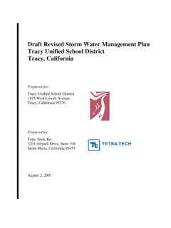 Draft Revised Storm Water Management Plan Tracy Unified ...