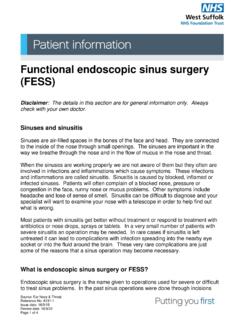 Functional endoscopic sinus surgery (FESS)