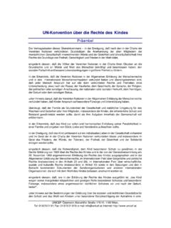 UN-Konvention &#252;ber die Rechte des Kindes - UNICEF