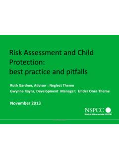 Risk Assessment and Child Protection: best practice and ...