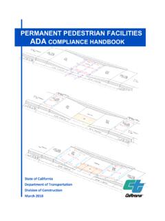 Permanent Pedestrian Facilities ADA Compliance Handbook
