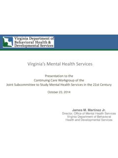 Virginia’s Mental Health Services
