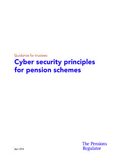 Guidance for trustees Cyber security principles for ...