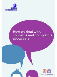 How we deal with concerns and complaints about care