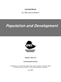 Population and Development - Carter Center