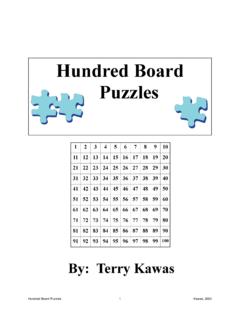 Hundred Board Puzzles - Mathwire.com