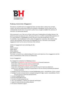 Producing a Formal Letter of Engagement - Bookkeepers Hub