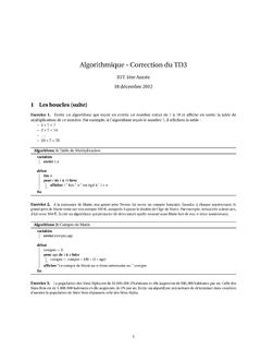 Algorithmique - Correction du TD3 - univ-artois.fr