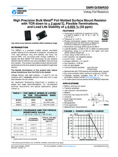 Vishay Foil Resistors - Performance through Precision