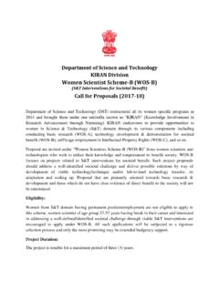 Department of Science and Technology KIRAN …