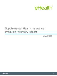 Supplemental Health Insurance Products Inventory Report