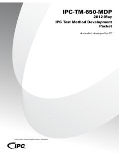 IPC Test Method Development Packet
