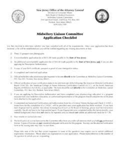 Midwifery Liaison Committee Application Checklist