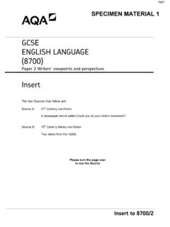 GCSE ENGLISH LANGUAGE (8700) - PMT